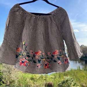 san francisco blouse top pattern floral Summer Beach Vacation Cotton Size:S